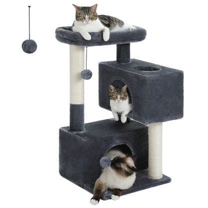 Heavy-Duty Multi-Level Cat Tower for Large Cats (32" Tall).