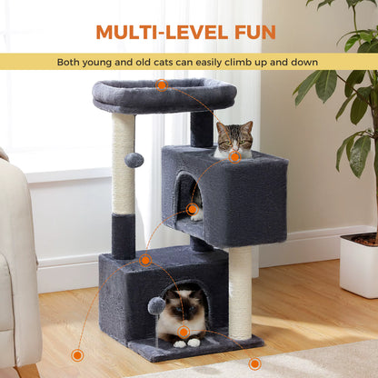Heavy-Duty Multi-Level Cat Tower for Large Cats (32" Tall).