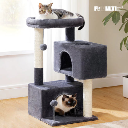 Heavy-Duty Multi-Level Cat Tower for Large Cats (32" Tall).